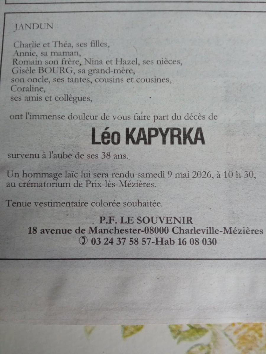Décès de Léo KAPYRKA