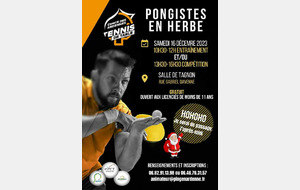 Pongistes en Herbe 2023 / 2024 - J1