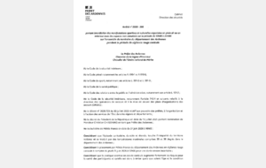 Arrêté d'interdiction des manifestations et de la pratique sportive