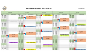 Calendrier 2026 / 2027 - Appel à candidature