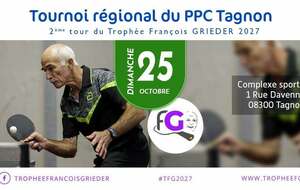 Trophée Grieder : tournoi du PPC Tagnon le 25 octobre