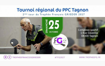 Trophée Grieder : tournoi du PPC Tagnon le 25 octobre