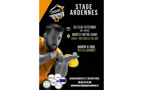 Pongistes en herbe du 11 février / Stage Ardennes Février