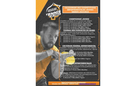 Calendrier jeunes 2023/2024