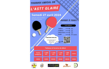 Tournoi de l' ASTT Glaire