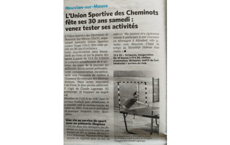 Hommage à Claude Lagrange, président du club NOUVION FLIZE USC