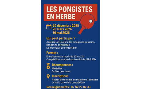 Pongistes en Herbe 2025 / 2026
