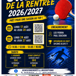 Salle Bestel - Stage de rentrée